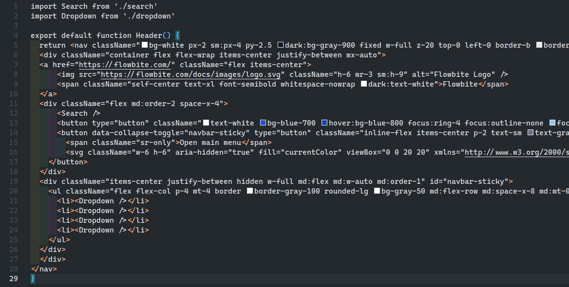 First image showing how JavaScript and TypeScript syntax highlighting is not working