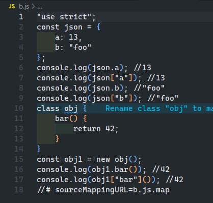third image showing how JavaScript and TypeScript syntax highlighting is not working