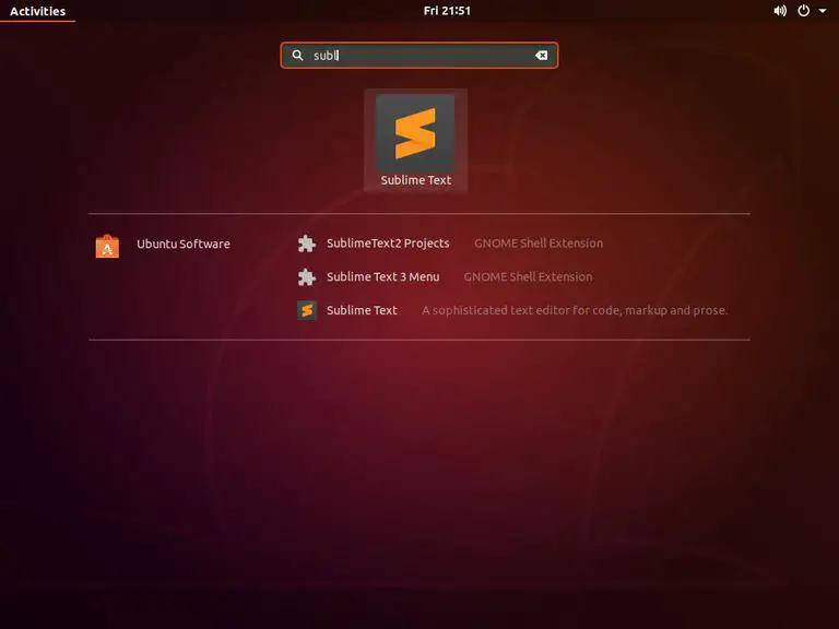 Start Sublime Text Ubuntu